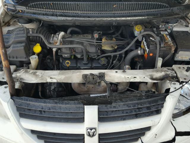 1D4GP24R55B276901 - 2005 DODGE GRAND CARA WHITE photo 7