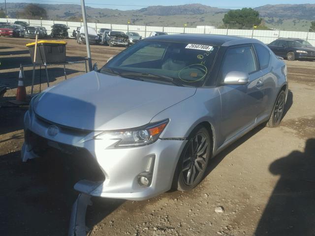 JTKJF5C77E3087483 - 2014 TOYOTA SCION TC SILVER photo 2