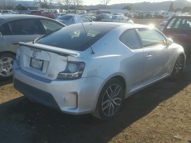 JTKJF5C77E3087483 - 2014 TOYOTA SCION TC SILVER photo 4