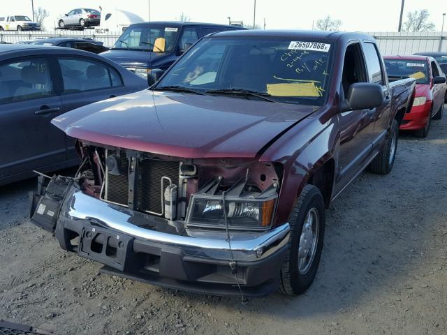 1GCCS13E678102791 - 2007 CHEVROLET COLORADO BURGUNDY photo 2