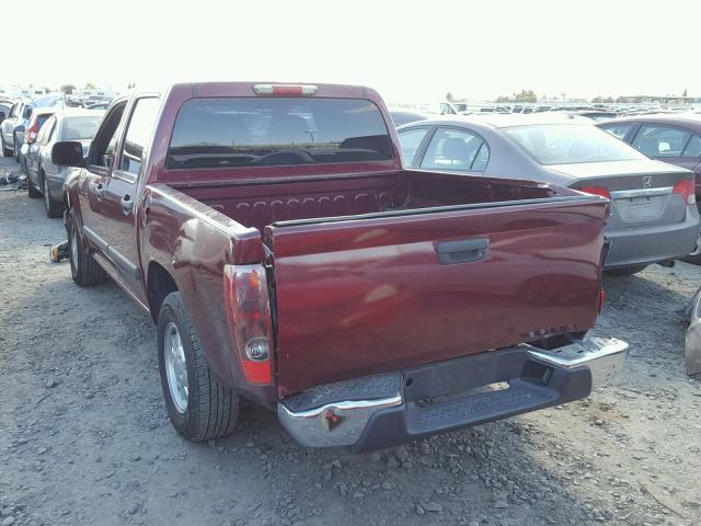 1GCCS13E678102791 - 2007 CHEVROLET COLORADO BURGUNDY photo 3