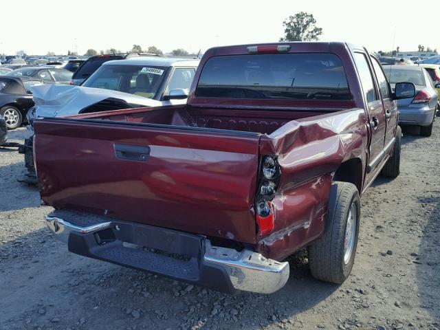 1GCCS13E678102791 - 2007 CHEVROLET COLORADO BURGUNDY photo 4