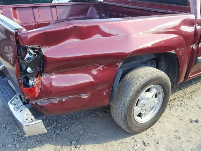 1GCCS13E678102791 - 2007 CHEVROLET COLORADO BURGUNDY photo 9