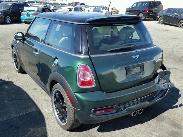 WMWSV3C55BTY15098 - 2011 MINI COOPER S GREEN photo 3