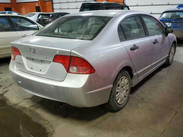 2HGFA16367H031243 - 2007 HONDA CIVIC DX SILVER photo 4