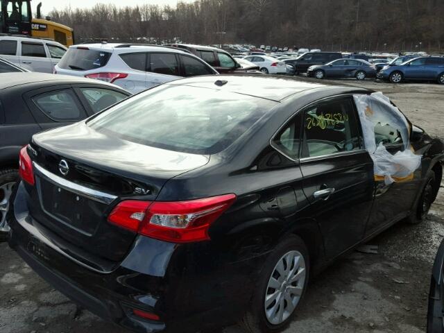 3N1AB7AP2GY329370 - 2016 NISSAN SENTRA S BLACK photo 4