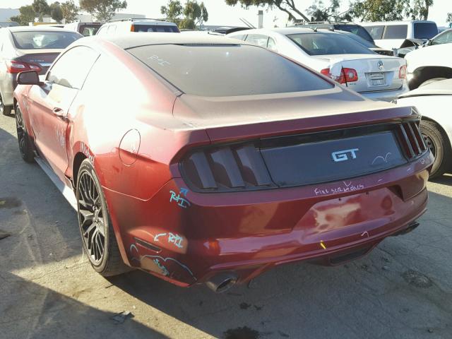 1FA6P8CF4H5220184 - 2017 FORD MUSTANG GT RED photo 3