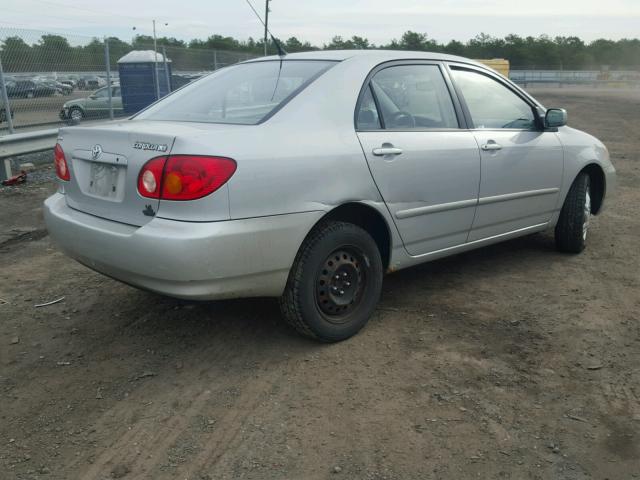 2T1BR38EX4C278156 - 2004 TOYOTA COROLLA CE SILVER photo 4