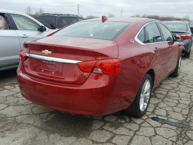 2G1115SL3F9235571 - 2015 CHEVROLET IMPALA LT RED photo 4