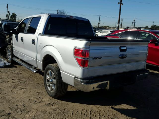 1FTFW1CT8DKG10582 - 2013 FORD F150 SUPER SILVER photo 3