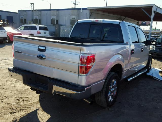 1FTFW1CT8DKG10582 - 2013 FORD F150 SUPER SILVER photo 4