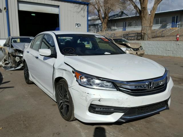 1HGCR2F65GA242704 - 2016 HONDA ACCORD SPO WHITE photo 1