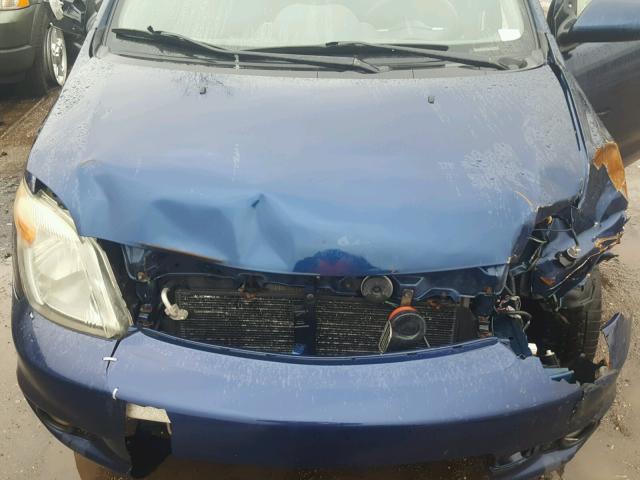 JTKKT624760163748 - 2006 TOYOTA SCION XA BLUE photo 7