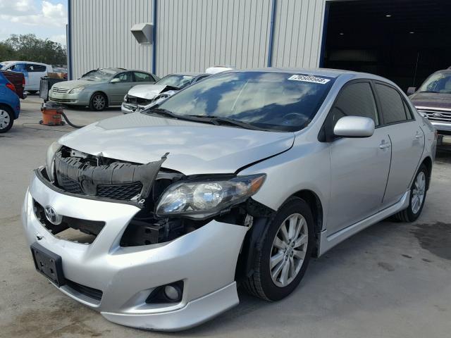 1NXBU40EX9Z155298 - 2009 TOYOTA COROLLA BA SILVER photo 2