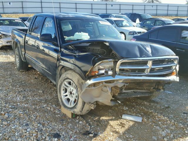 1D7HL48N44S505587 - 2004 DODGE DAKOTA QUA BLACK photo 1