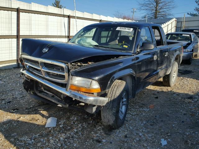 1D7HL48N44S505587 - 2004 DODGE DAKOTA QUA BLACK photo 2