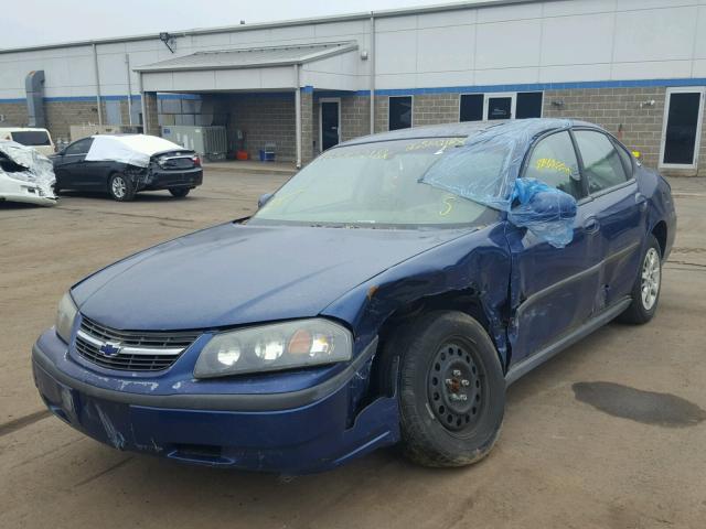 2G1WF52E559126505 - 2005 CHEVROLET IMPALA BLUE photo 2