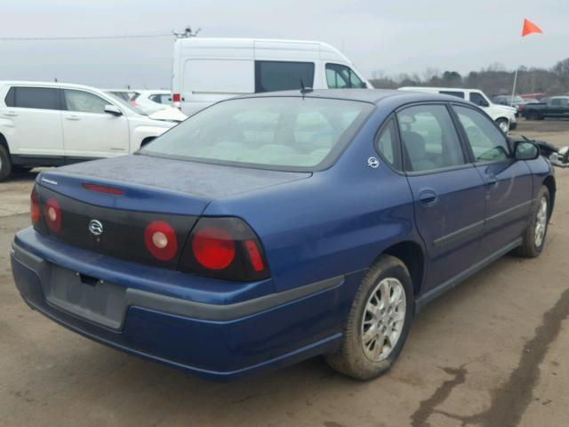 2G1WF52E559126505 - 2005 CHEVROLET IMPALA BLUE photo 4