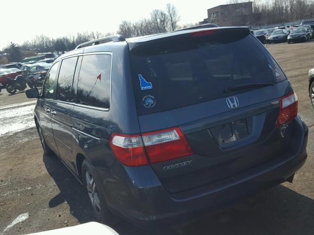 5FNRL38696B402313 - 2006 HONDA ODYSSEY EX BLUE photo 3