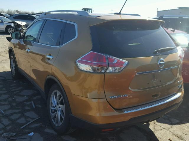 5N1AT2MV9EC837716 - 2014 NISSAN ROGUE S GOLD photo 3