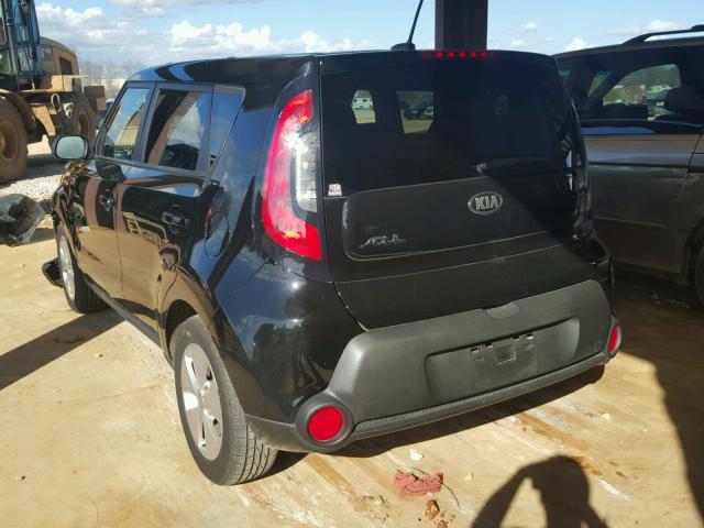 KNDJN2A27F7764106 - 2015 KIA SOUL BLACK photo 3