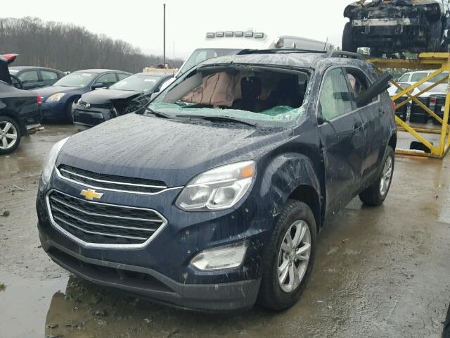 2GNALCEKXH1597690 - 2017 CHEVROLET EQUINOX LT BLUE photo 2