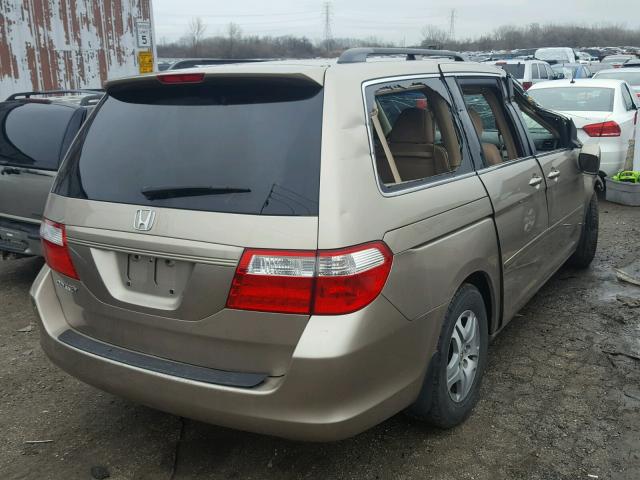 5FNRL38466B453895 - 2006 HONDA ODYSSEY EX GOLD photo 4