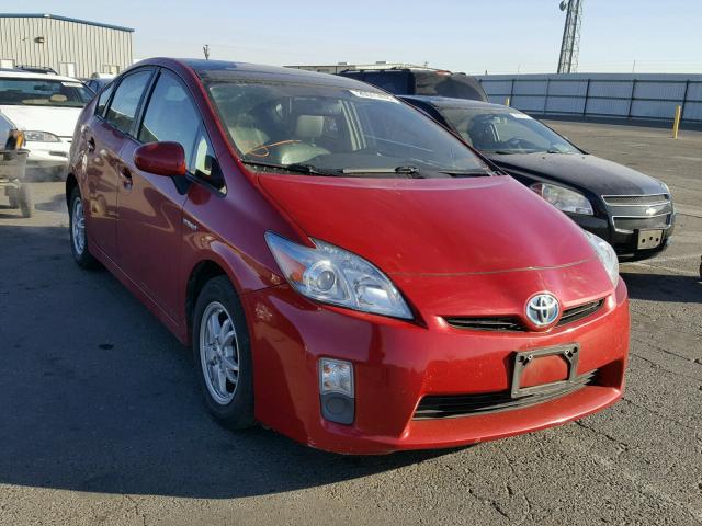 JTDKN3DU5A0019024 - 2010 TOYOTA PRIUS BURGUNDY photo 1