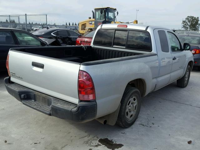 5TETX22N97Z445280 - 2007 TOYOTA TACOMA ACC SILVER photo 4