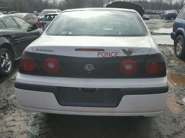 2G1WF55E759371883 - 2005 CHEVROLET IMPALA WHITE photo 9