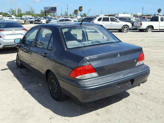 JA3AJ26E42U022917 - 2002 MITSUBISHI LANCER ES BLUE photo 3