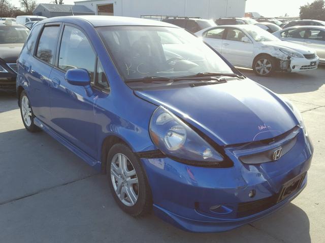 JHMGD37697S011641 - 2007 HONDA FIT S BLUE photo 1