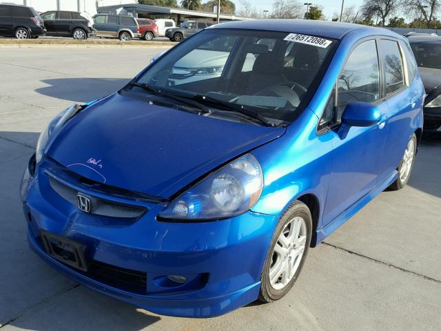 JHMGD37697S011641 - 2007 HONDA FIT S BLUE photo 2