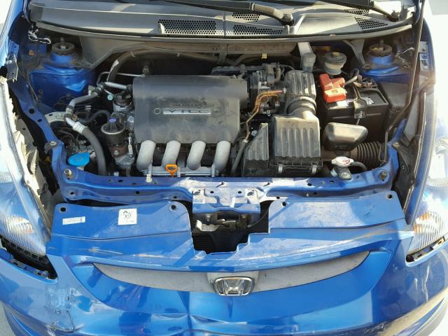 JHMGD37697S011641 - 2007 HONDA FIT S BLUE photo 7