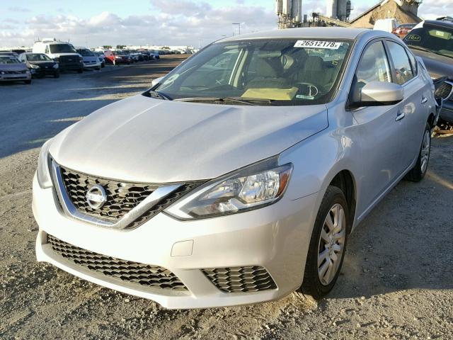 3N1AB7AP4GL644975 - 2016 NISSAN SENTRA S SILVER photo 2