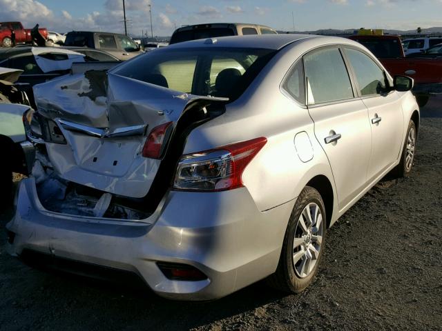 3N1AB7AP4GL644975 - 2016 NISSAN SENTRA S SILVER photo 4