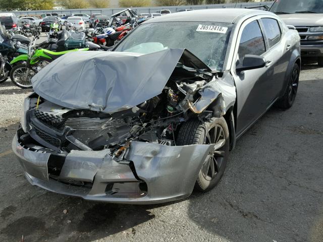 1C3CDZAG3DN750801 - 2013 DODGE AVENGER SE GRAY photo 2