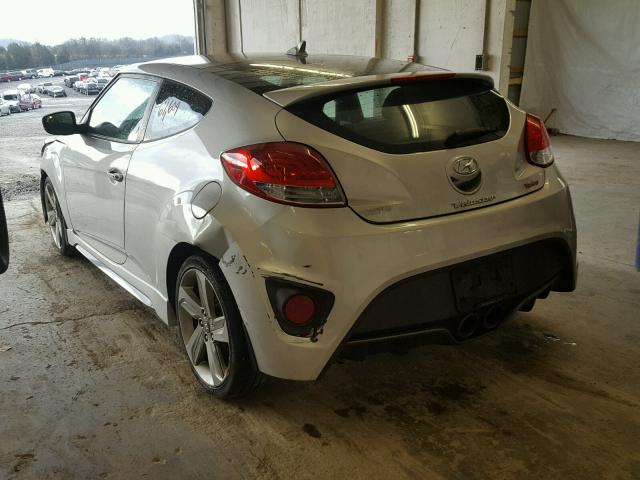 KMHTC6AE4DU172172 - 2013 HYUNDAI VELOSTER T SILVER photo 3