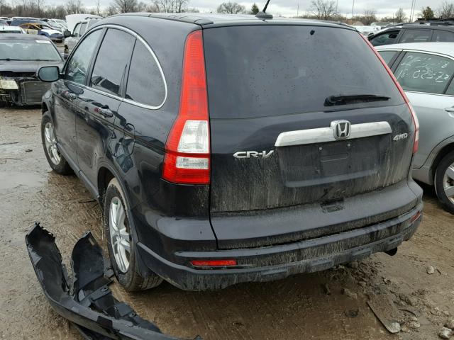 5J6RE4H70AL007221 - 2010 HONDA CR-V EXL BLACK photo 3