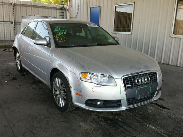 WAUDF78E48A163472 - 2008 AUDI A4 2.0T QU SILVER photo 1