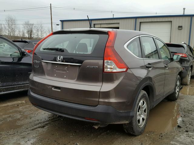 2HKRM4H35EH680358 - 2014 HONDA CR-V LX BROWN photo 4