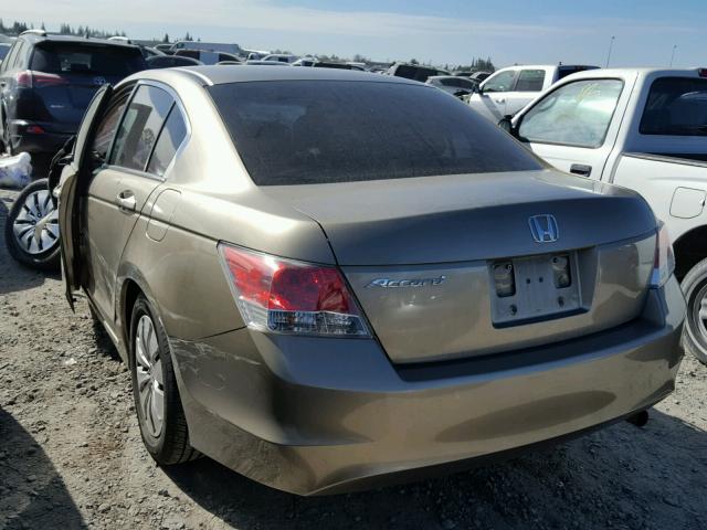 1HGCP26339A200627 - 2009 HONDA ACCORD LX TAN photo 3