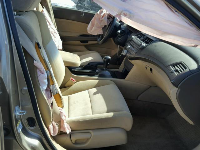 1HGCP26339A200627 - 2009 HONDA ACCORD LX TAN photo 5