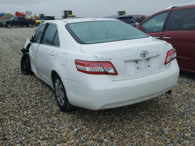 4T1BF3EK7BU656948 - 2011 TOYOTA CAMRY BASE WHITE photo 3