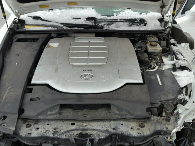 JTHDL5EF0A5002045 - 2010 LEXUS LS 460L WHITE photo 7