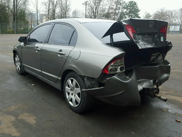 2HGFA16567H313108 - 2007 HONDA CIVIC LX GRAY photo 3