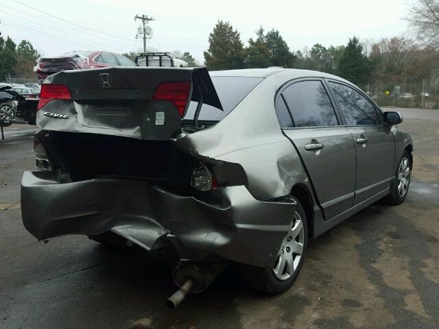 2HGFA16567H313108 - 2007 HONDA CIVIC LX GRAY photo 4