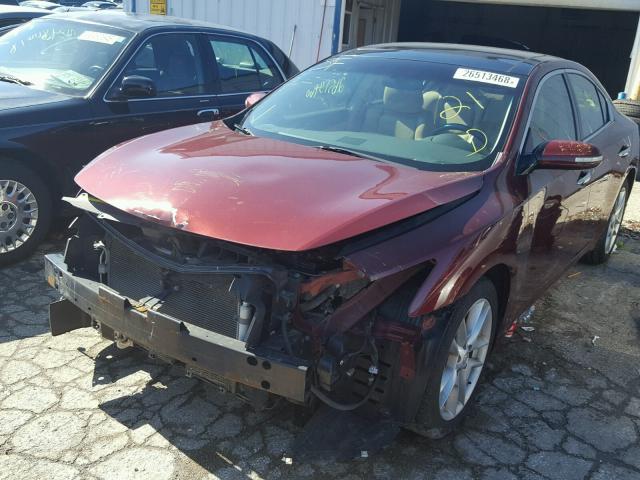 1N4AA5AP7AC815120 - 2010 NISSAN MAXIMA S MAROON photo 2