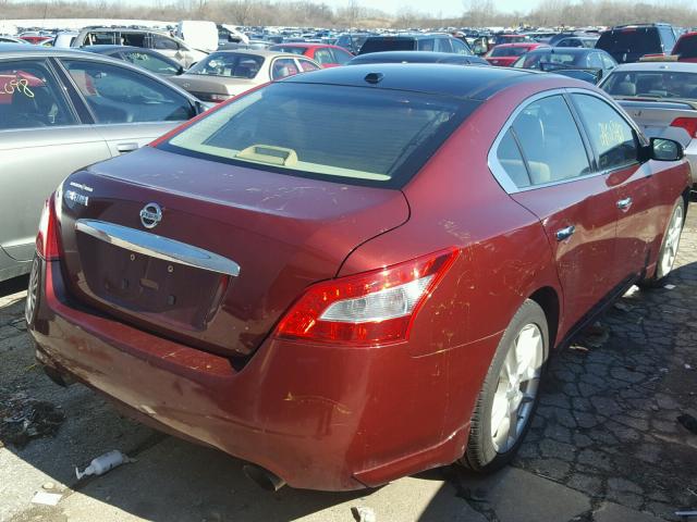 1N4AA5AP7AC815120 - 2010 NISSAN MAXIMA S MAROON photo 4