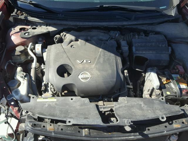 1N4AA5AP7AC815120 - 2010 NISSAN MAXIMA S MAROON photo 7